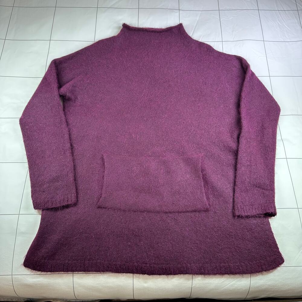 Peruvian Connection Sweater Womens Medium Purple Balie Alpaca Tunic Knit